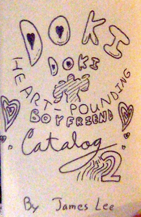 Title text in various fonts with small illustration of a person and two hearts